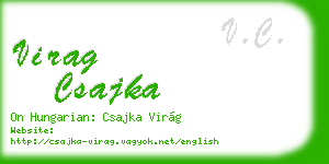 virag csajka business card
