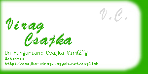 virag csajka business card